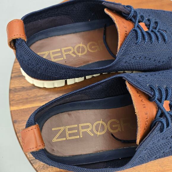 Cole Haan 2.Zerogrand Oxfords Mens 13 M Navy Blue Stitchlite Wingtip Dress Shoes main image 5